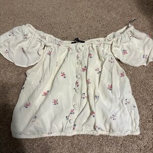 Abercrombie & Fitch Cream Floral Blouse